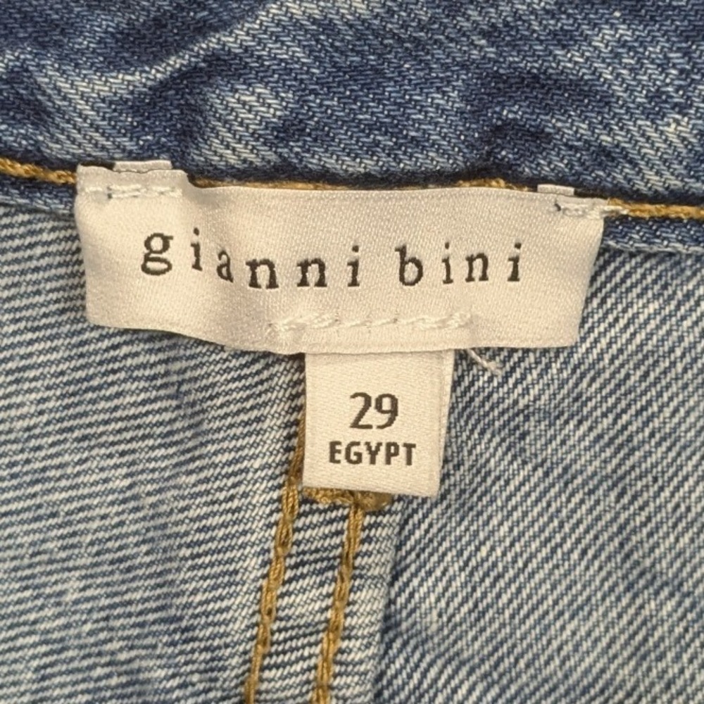 Gianni Bini Women's Size‎ 29 Blue Denim High Rise Straight Leg Mom Jeans Classic - Picture 2 of 7